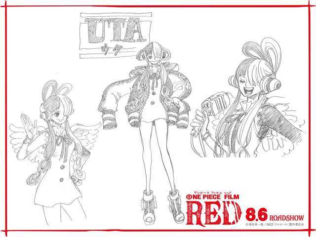 「海贼王」新作剧场版动画「ONE PIECE FILM RED」角色设定图公开-死宅屋